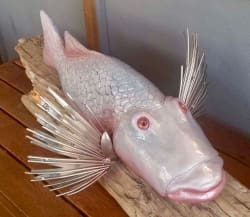 Shery clay fish sculpture