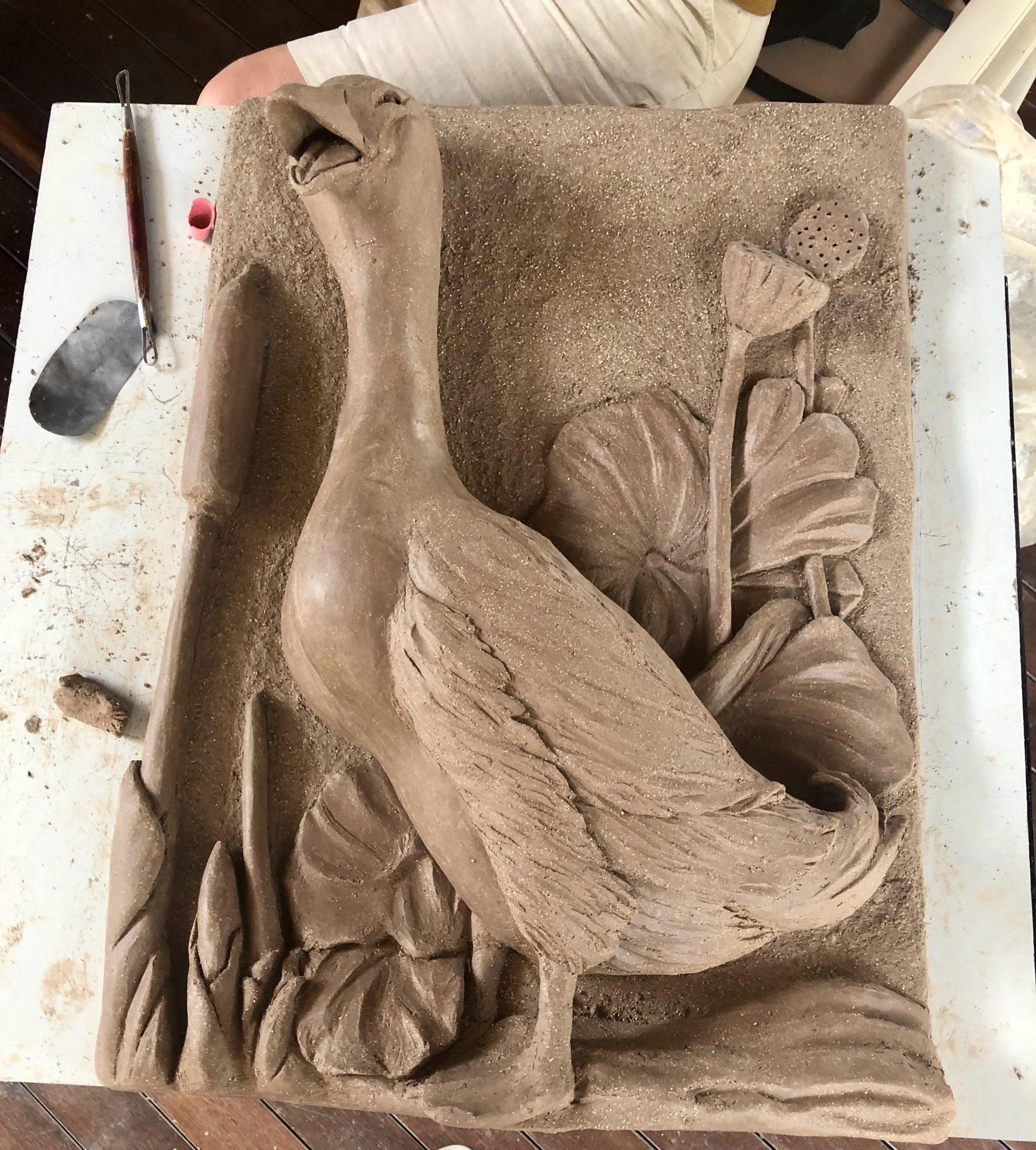 Clay sales relief sculpture