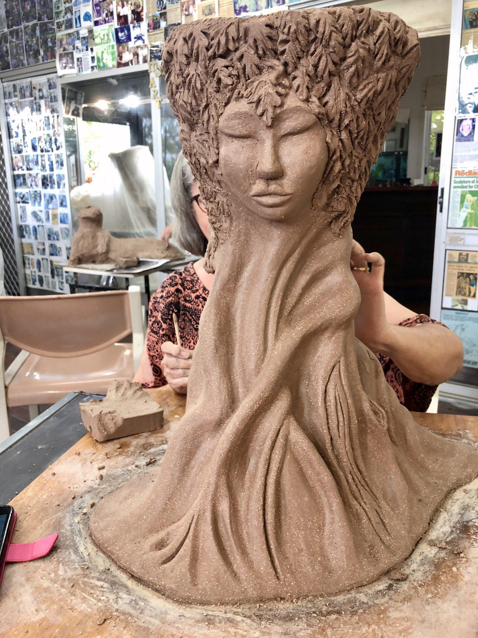 Jana is also staring to learn the art of clay sculpting - Georgettes Art