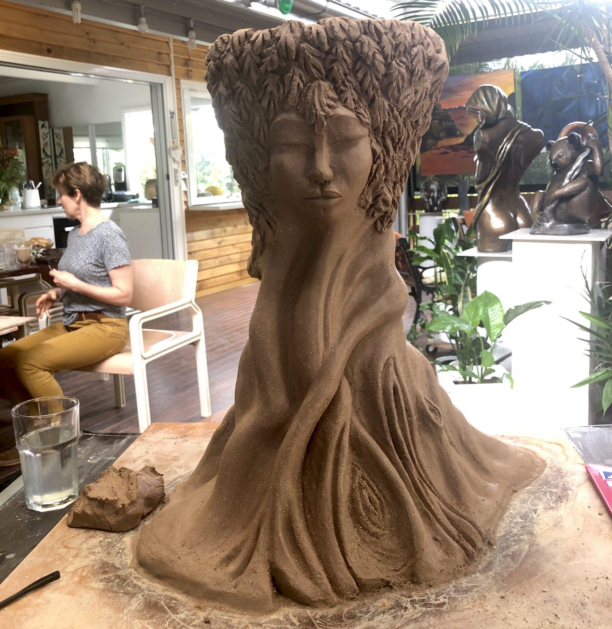 Jana is also staring to learn the art of clay sculpting - Georgettes Art