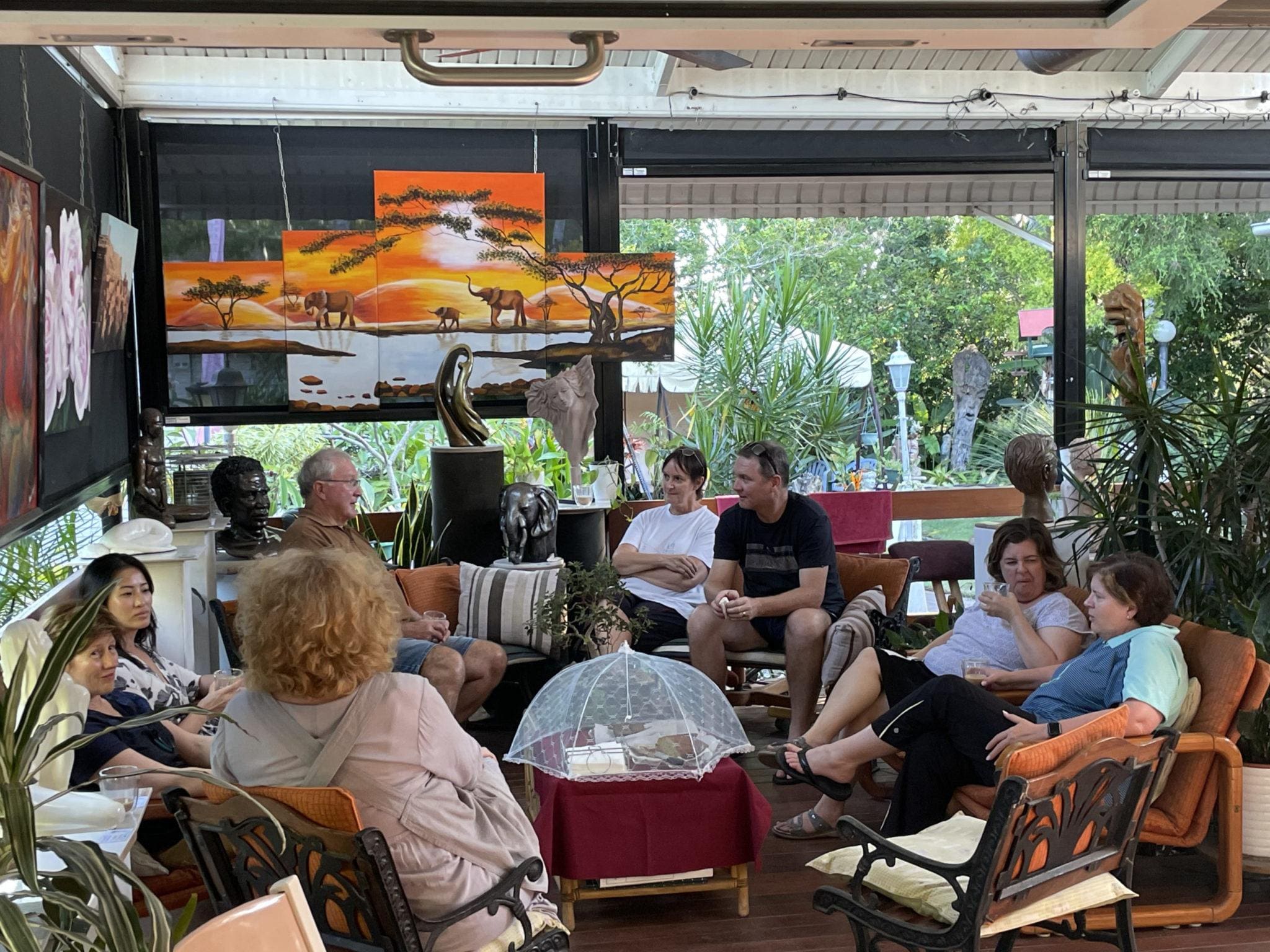 Therapeutic coffee Break during the art sculpturing class in Birkdale