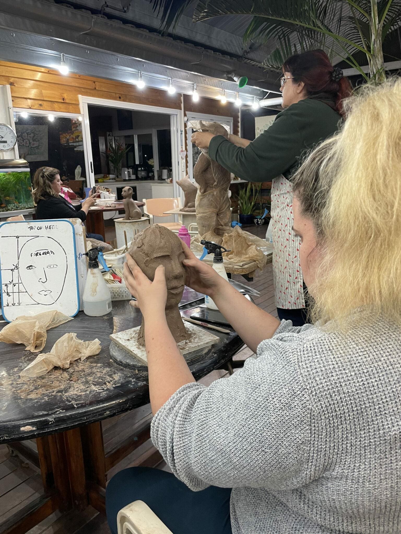 New Beginner at the clay sculpture classes - Georgettes Art in Brisbane ...