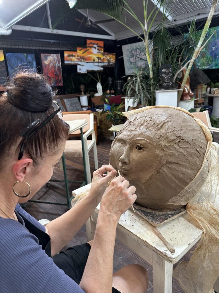 Jana is also staring to learn the art of clay sculpting - Georgettes Art